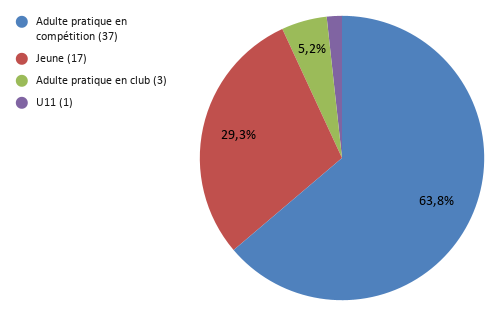 Graphe des Licences par type